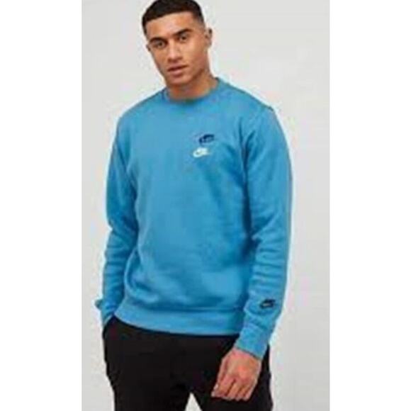 Nike NSW‎ Sports Essentials Crew Neck Sweatshirt Dutch Blue Mens Medium - Picture 1 of 9